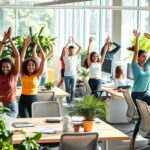 Bewegungspausen und Konzentration im Büro